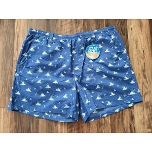 New Columbia PFG UPF 50 Super Backcast Blue Boat Swim Trunks Water Shorts 2X